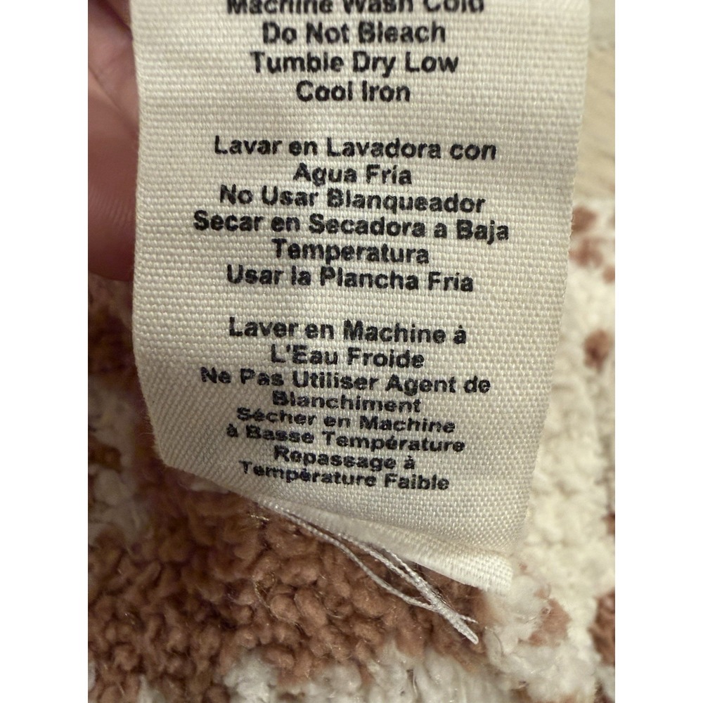 UGG Cecilia Natural Leopard Blush Animal Print Ivory V-Neck Plush Soft Sweater S - Picture 8 of 8